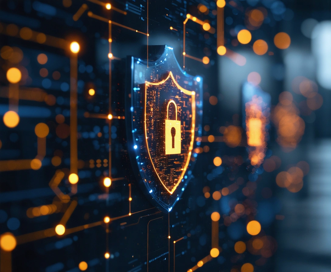punta-gorda-p-1-1 Cybersecurity-themed image with glowing shields and digital lines for Punta Gorda businesses