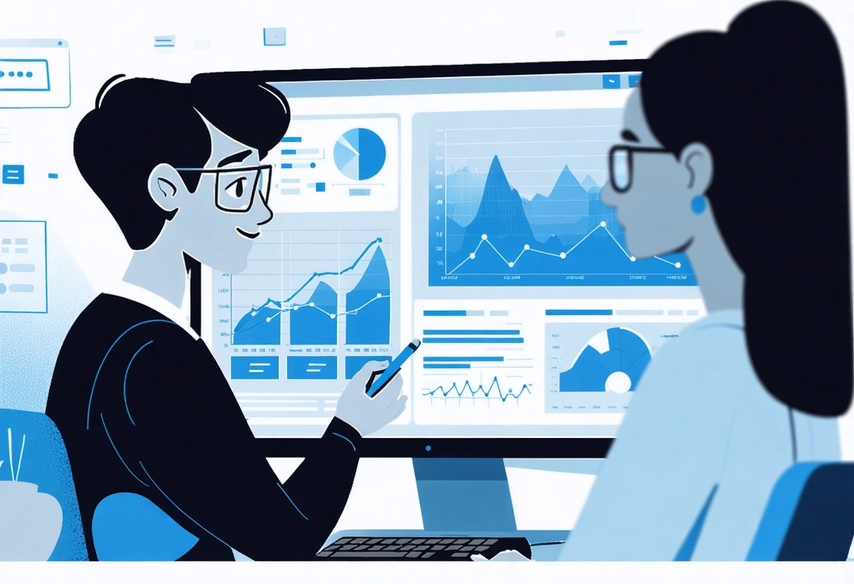 Employees comparing password management tools and discussing encryption