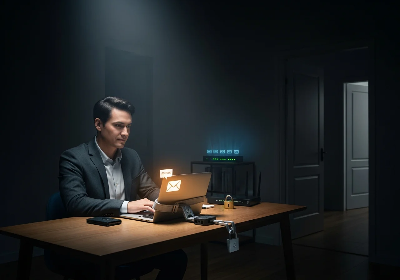 cinematic-wide-hero-scene-of-a-coSlID Remote worker in a secure, modern home office setting